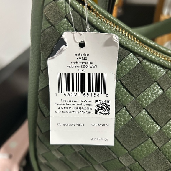 Kate Spade Olive Woven Leather Shoulder Bag - Picture 4 of 8